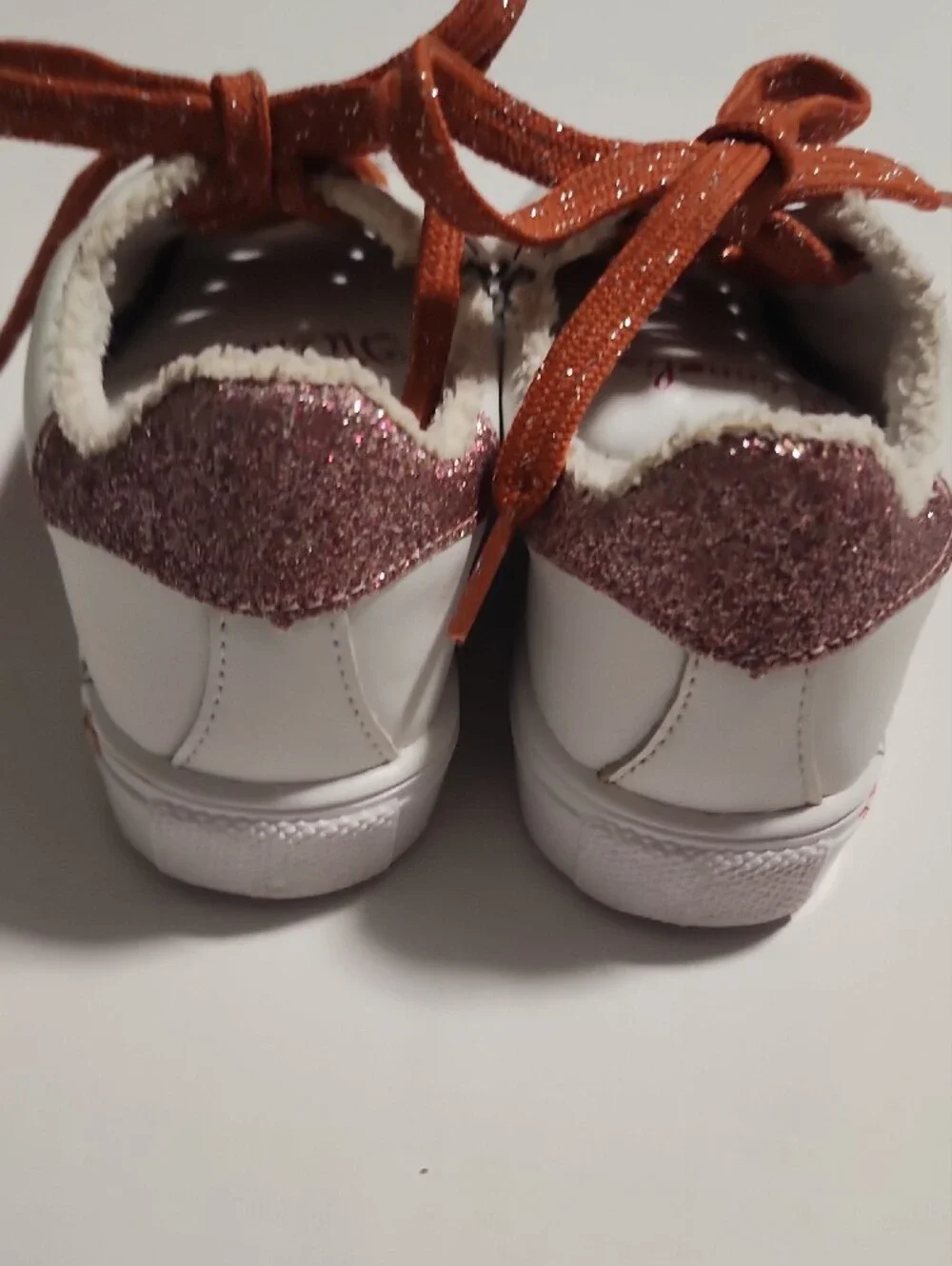 MONNALISA Genuine Leather Floral Sneakers Made in Italy, Size 10